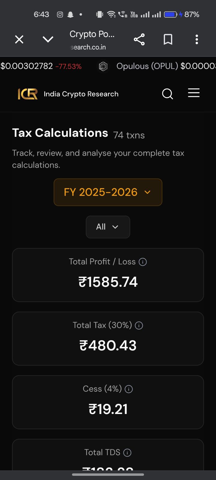 Tax Calculations